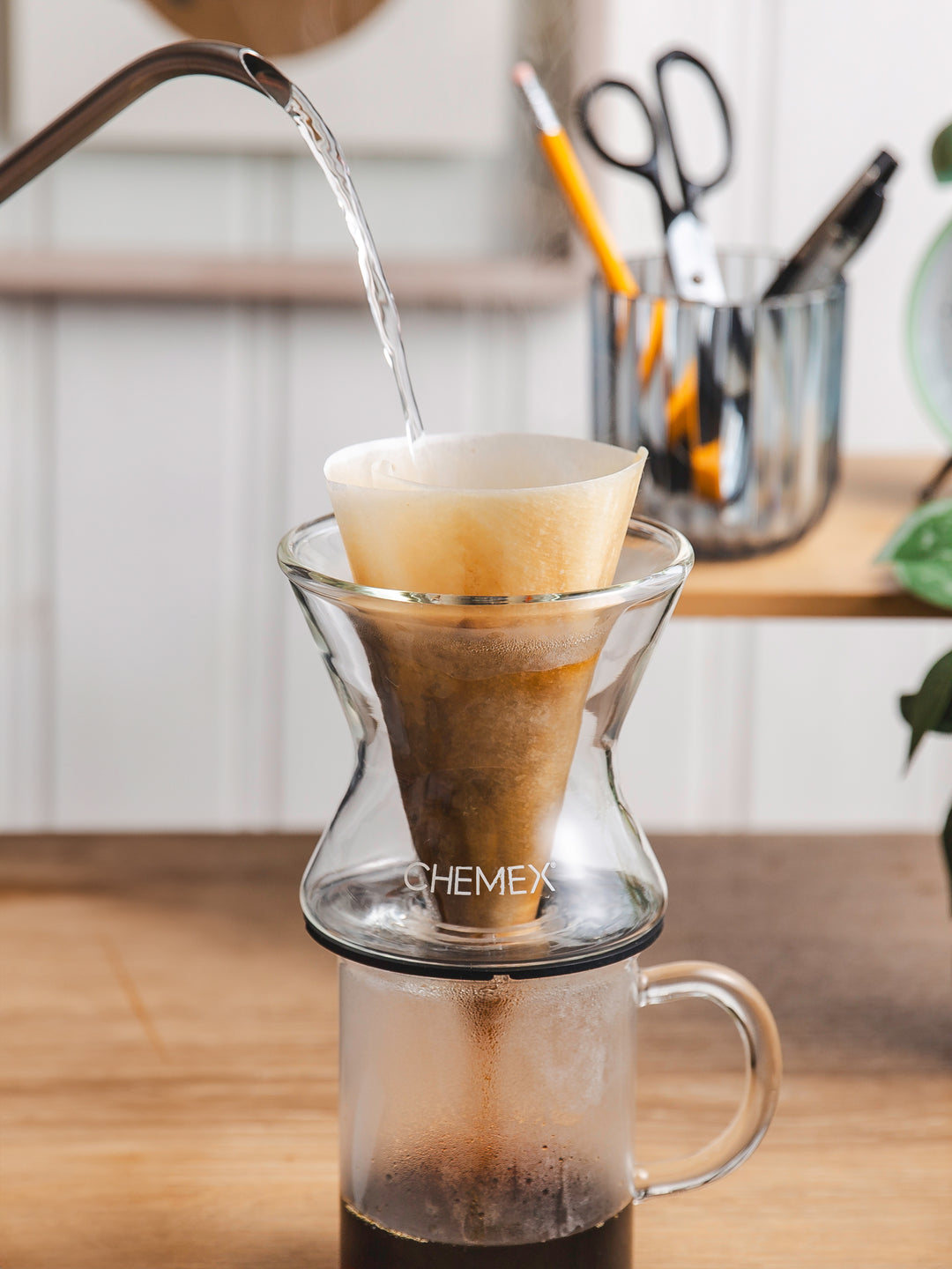 brewing coffee with the funnex coffeemaker