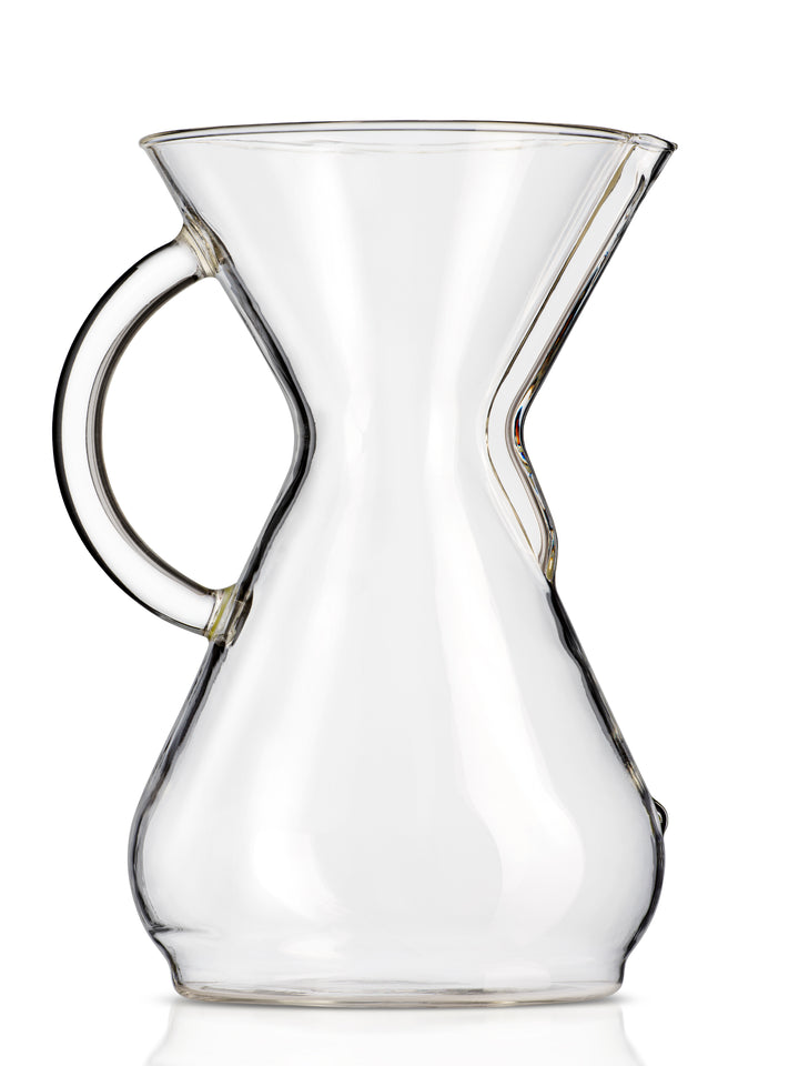 Eight Cup Glass Handle CHEMEX profile view