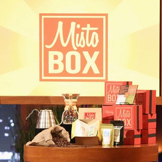  pitching Mistro box q  personalized coffee subscription business to investors on the show "Shark Tank". The chemex is on the table in the background