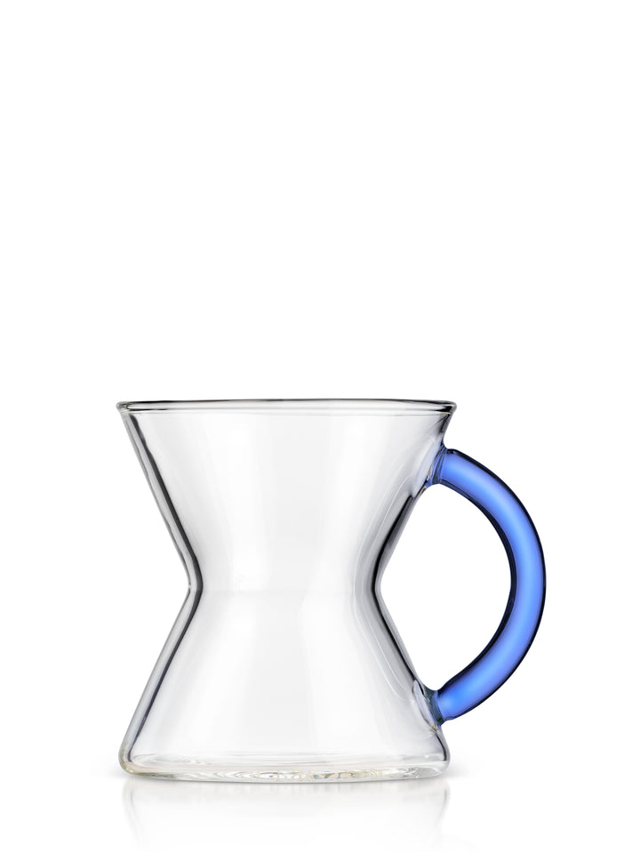 CHEMEX Glass Mug with sapphire handle