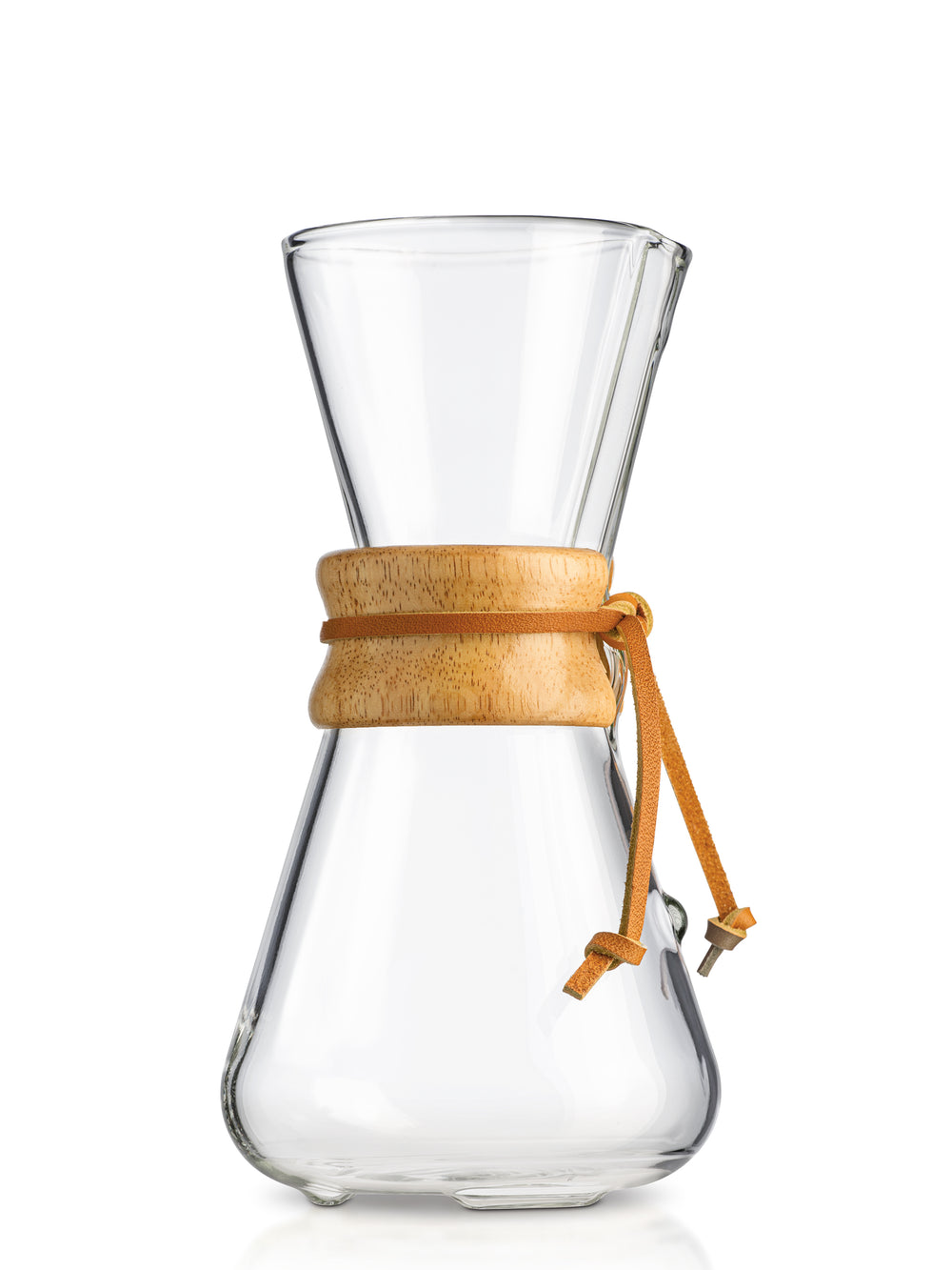 Three Cup Handblown CHEMEX profile view