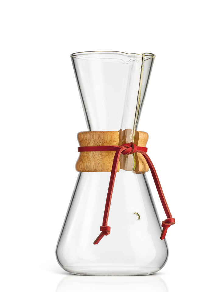 three cup classic with a crimson red rawhide