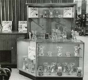 Vintage Chemex retail display case