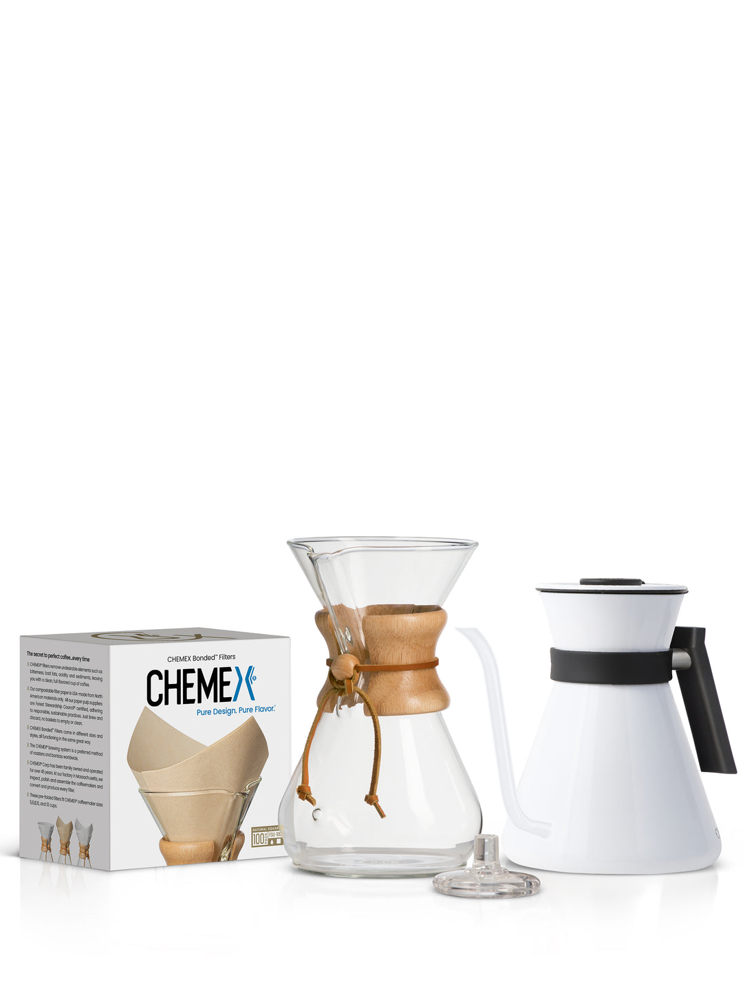 The Chettle Kit with natural square  filters and white Chettle